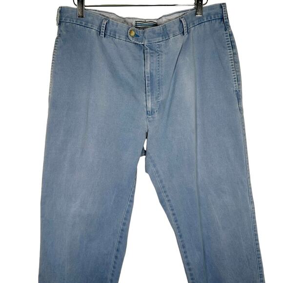 Peter Millar Men's Chino Golf Pants 36 Blue Pima Cotton Straight Leg *Read - Picture 2 of 7